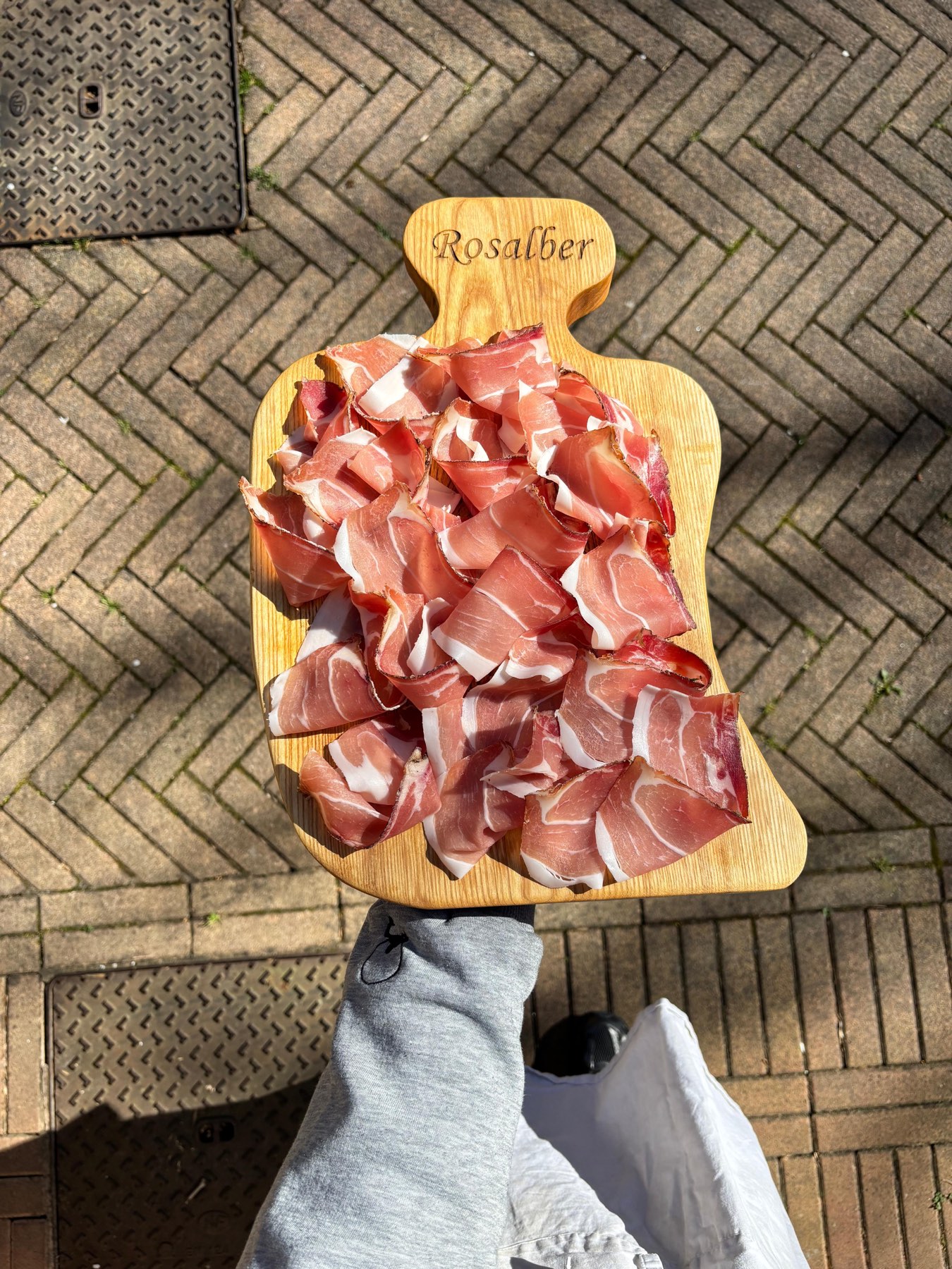 Tagliere inciso Rosalber con coppa affettata